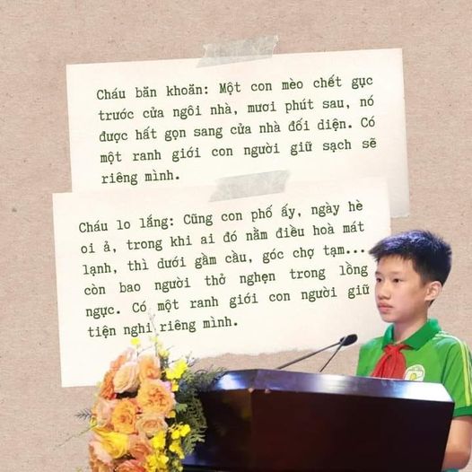 Em Nguyễn Bình Nguyên đọc bức thư đạt giải nhất tại Lễ Tổng kết và trao giải cuộc thi viết thư UPU lần thứ 51 (Ảnh: ST)